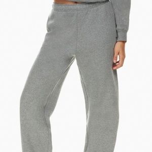 Aritzia Gray Wide-Leg Track Pants